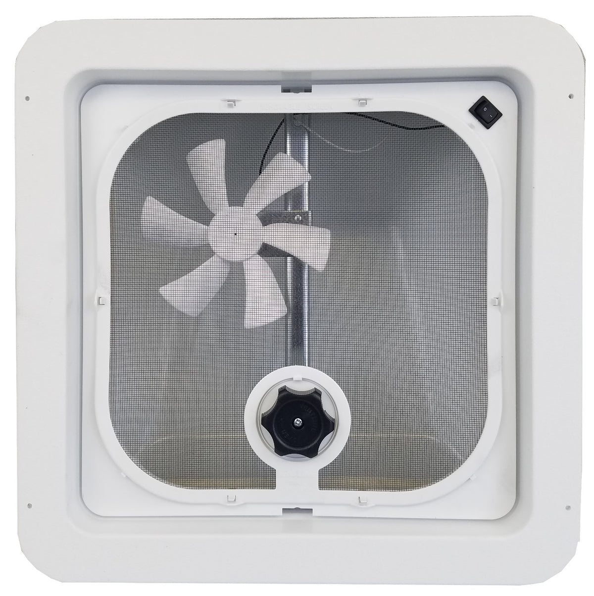 White RV Roof Vent with 12 Volt Fan I2747