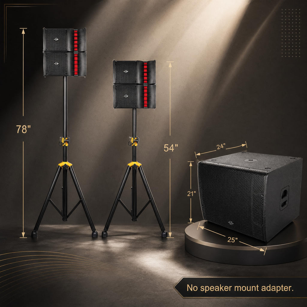 2000W Powered Line Array PA Speaker System with 18 Inch Subwoofer K449