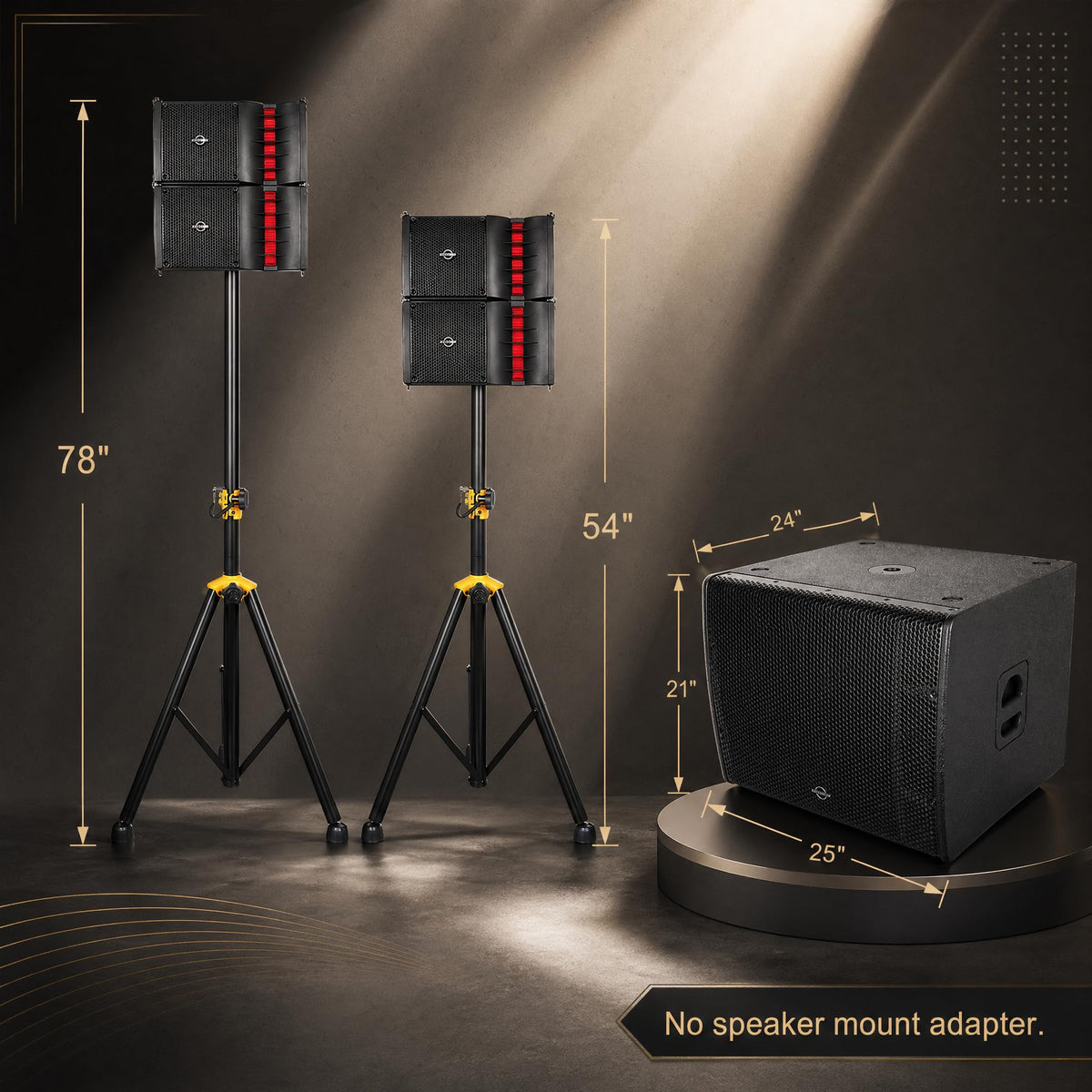 2000W Powered Line Array PA Speaker System with 18 Inch Subwoofer K449