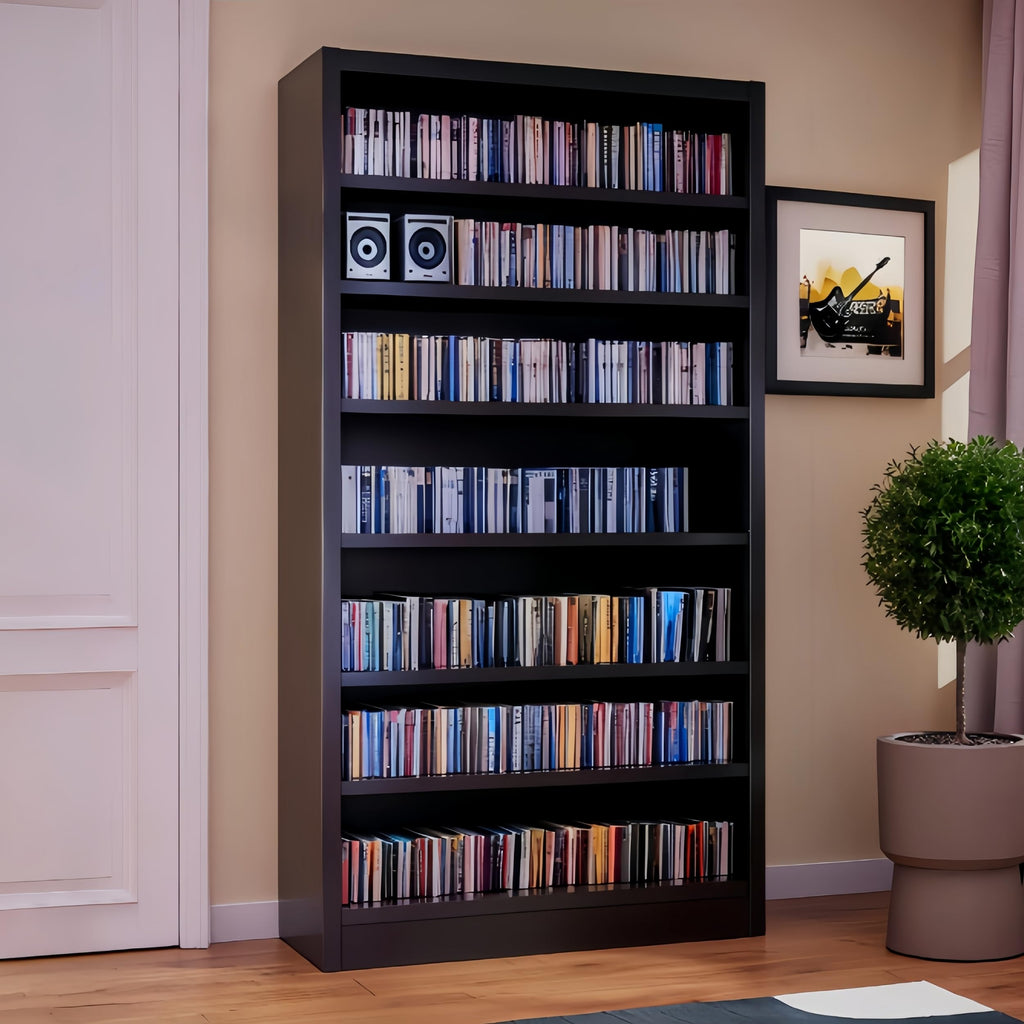 55" Metal Media Storage Cabinet with 6 Adjustable Shelves Q9015