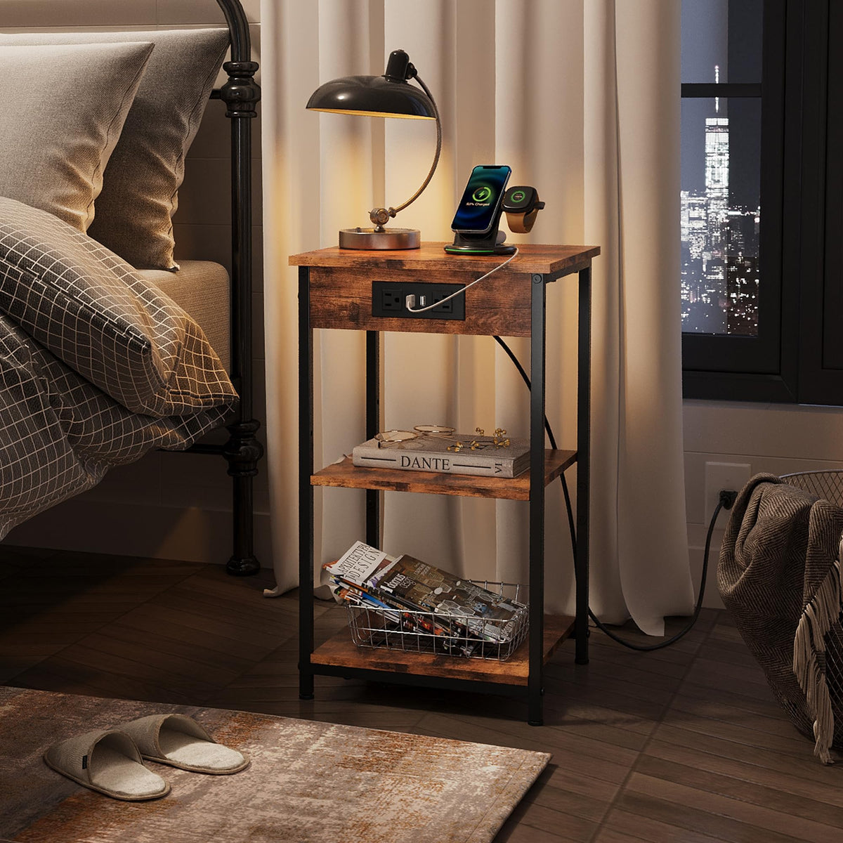 End Table with Charging Station Z91990