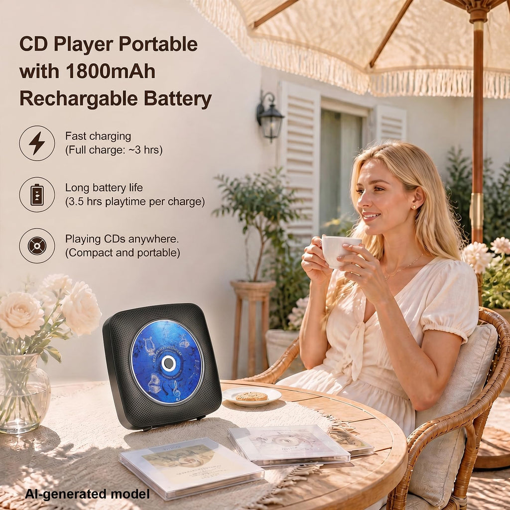 Portable Bluetooth CD Player U32252