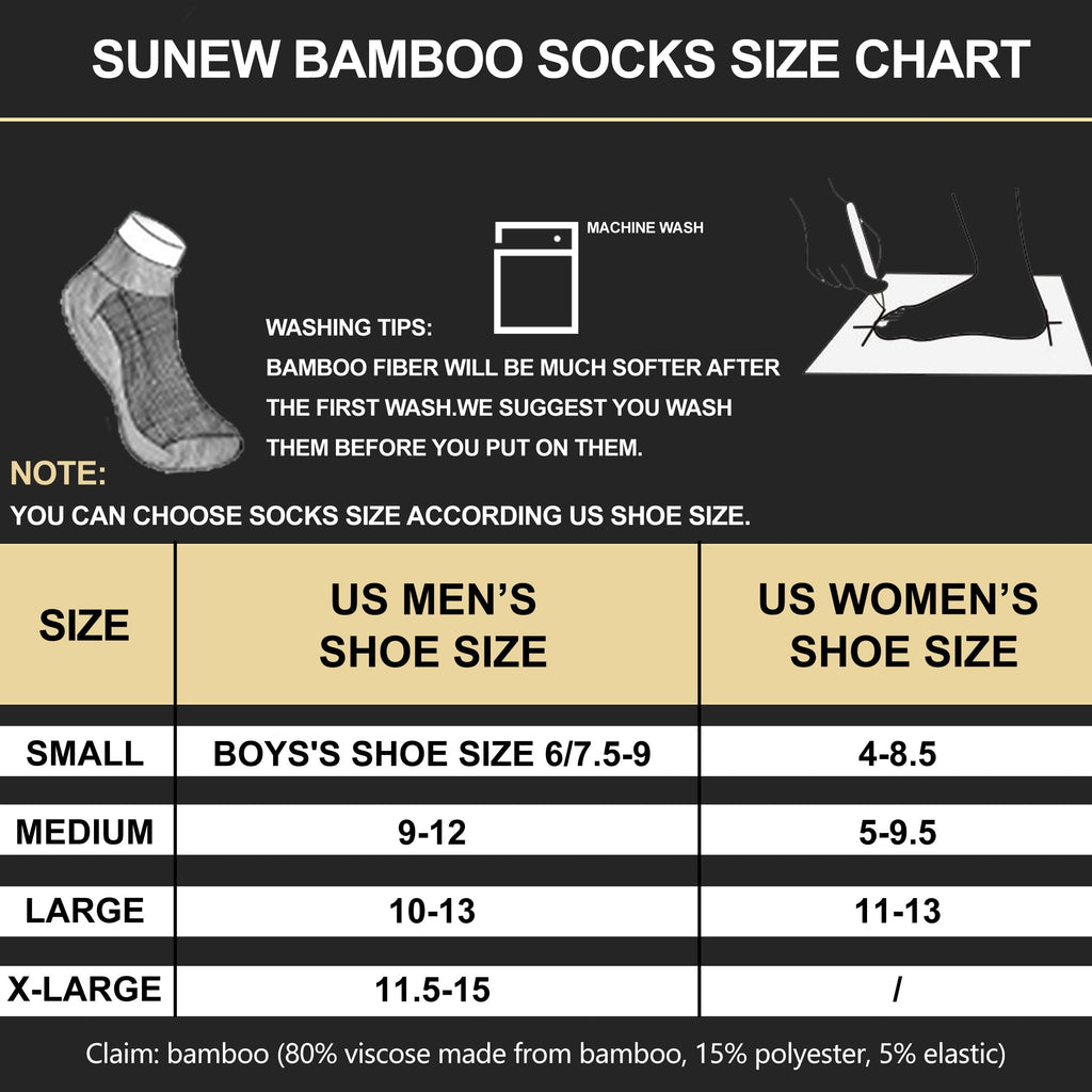 6 Pairs Viscose Bamboo Cushioned Ankle Socks A814