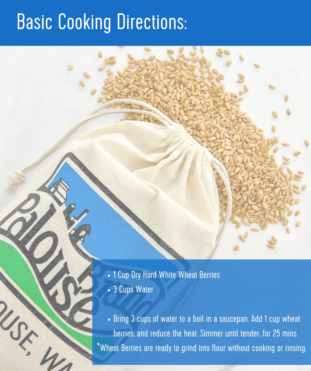 Hard White Wheat Berries 5 lbs O7332
