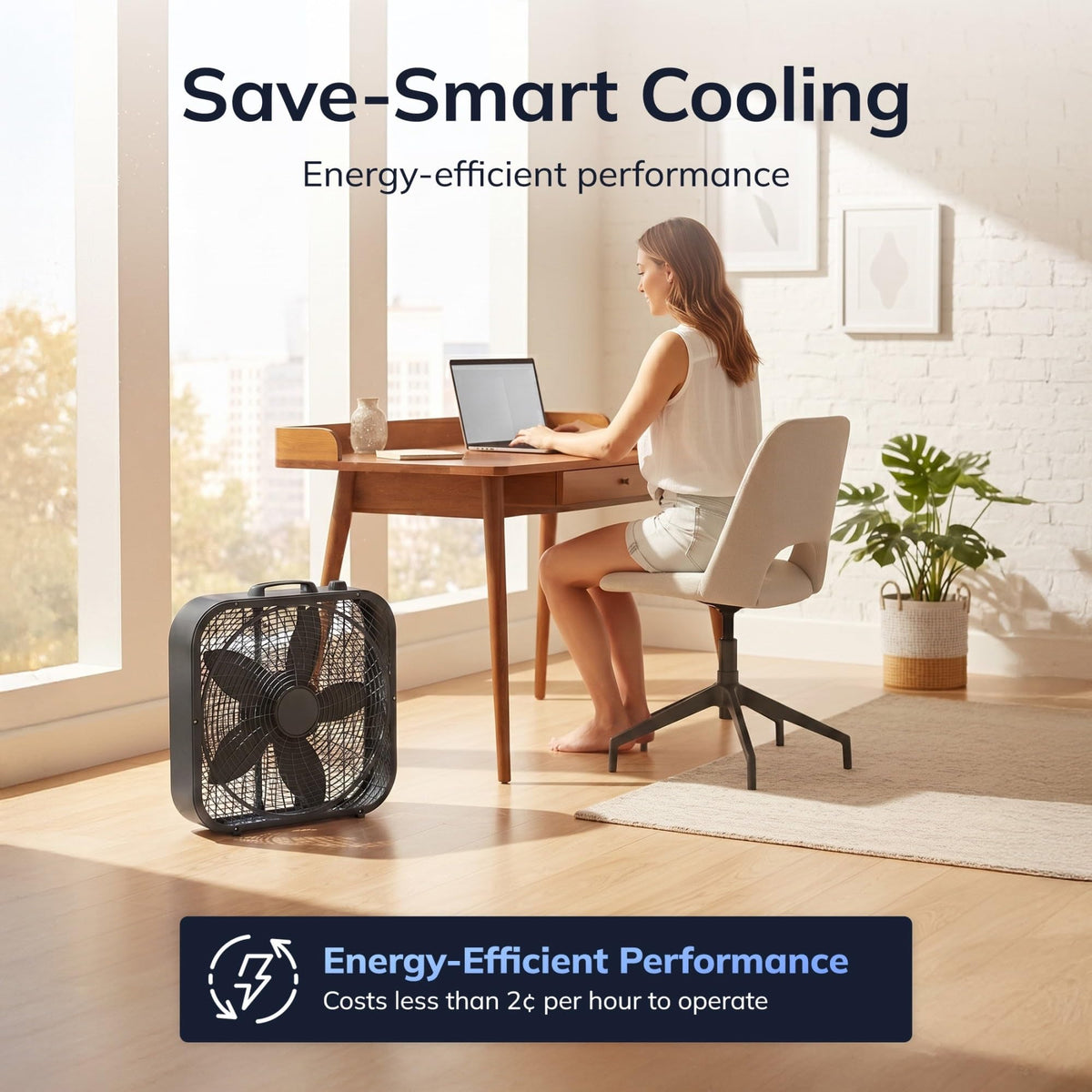 20" Classic Box Fan, 3 Speeds, Black Y644