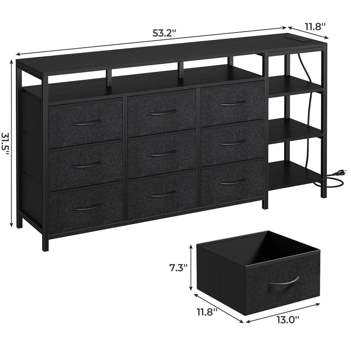 Black TV Stand R312