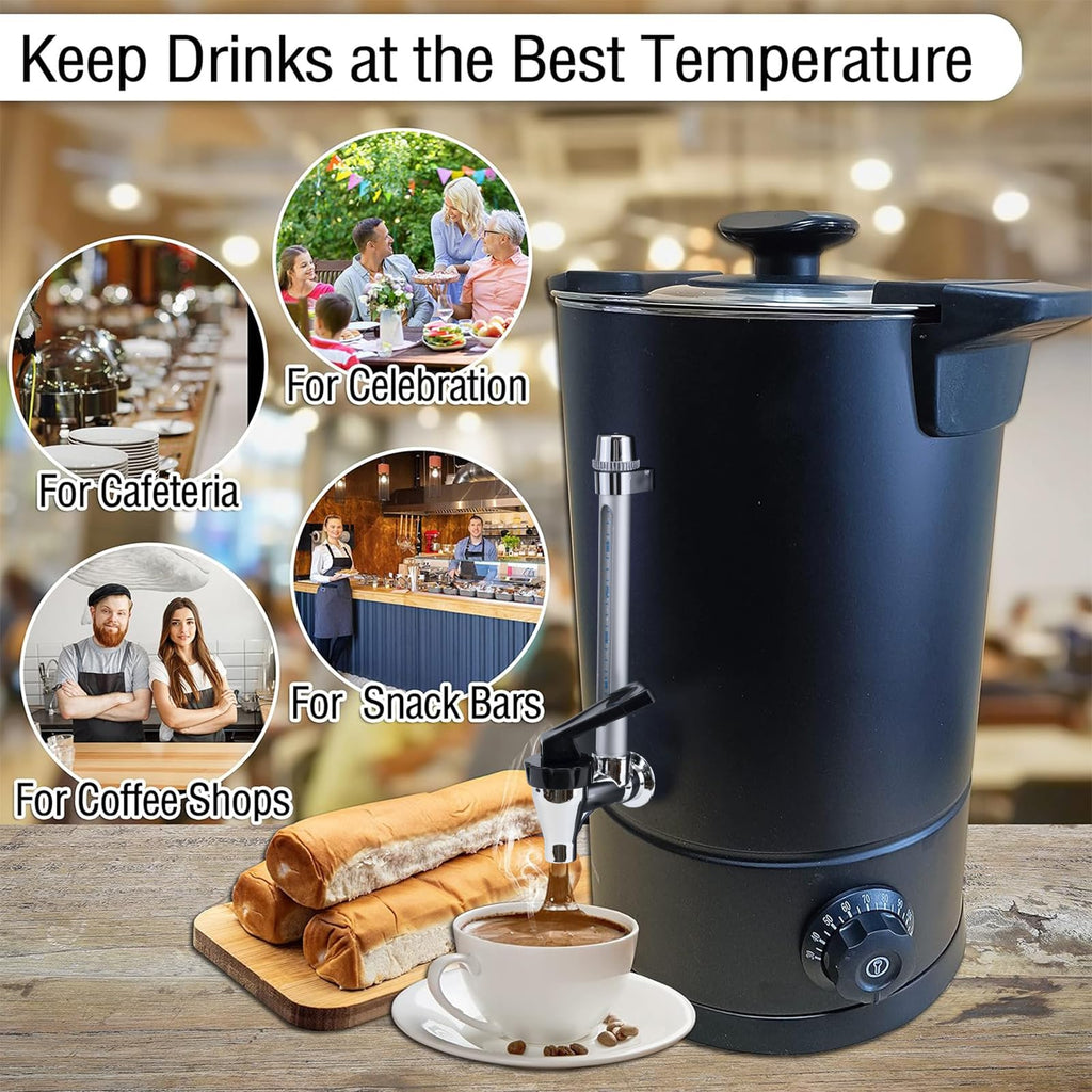 50-Cup Stainless Steel Commercial Coffee Urn O9295