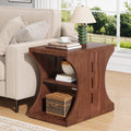 Brown Solid Wood Side End Table Y179358