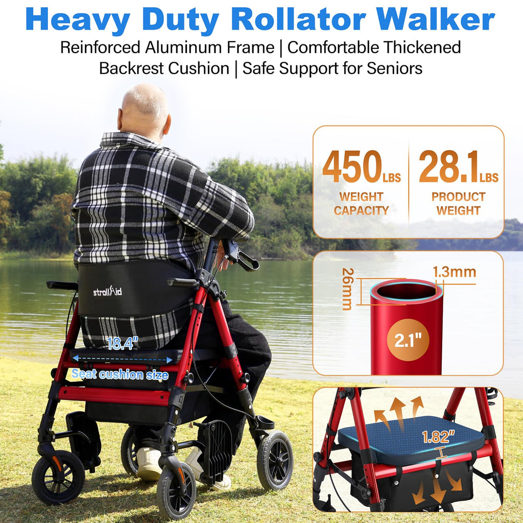 2-in-1 Rollator Wheelchair Combo H8792