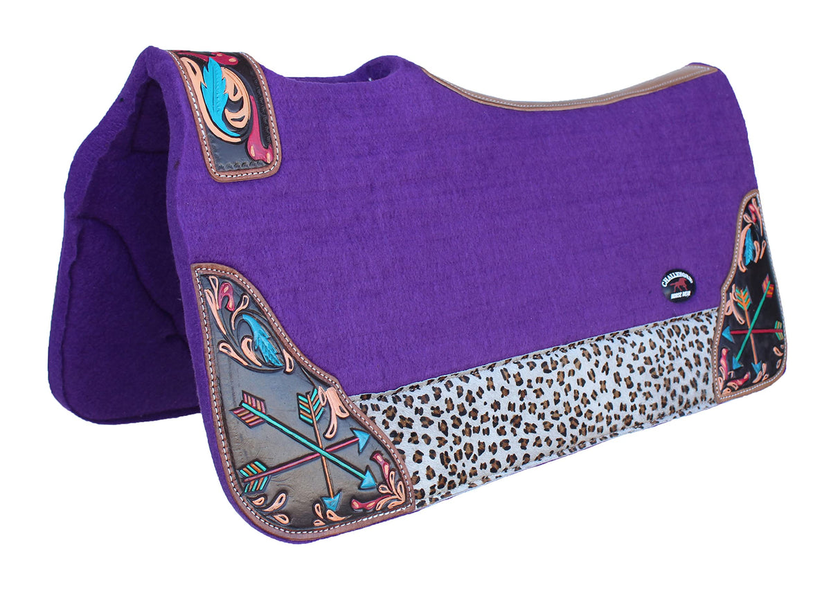Black Western Wool Felt Saddle Pad L56382