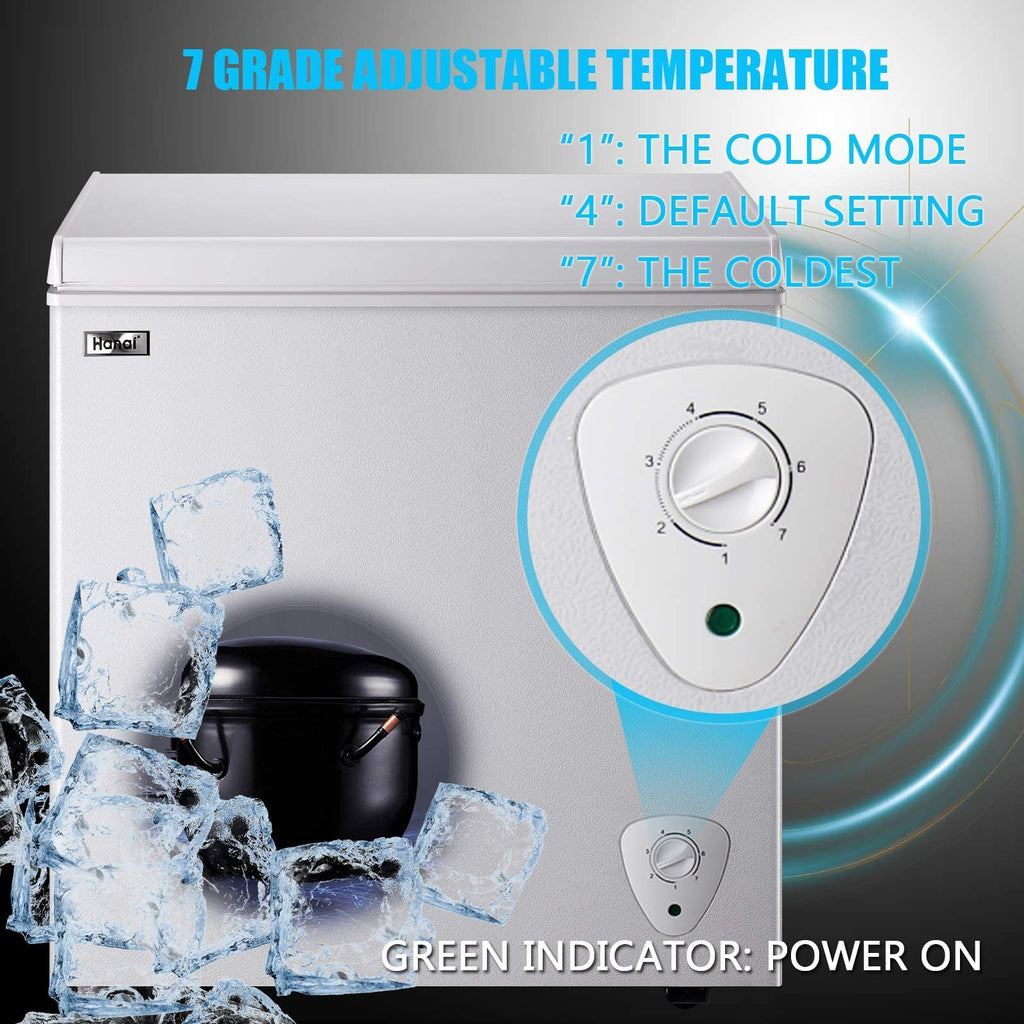 5.0 Cu.Ft White Chest Freezer with Removable Basket R240877