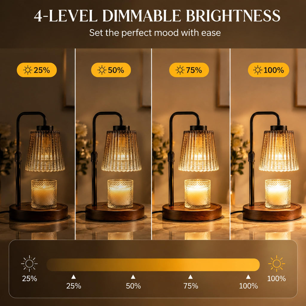 Adjustable Dimmable Electric Candle Warmer Lamp with Timer N479