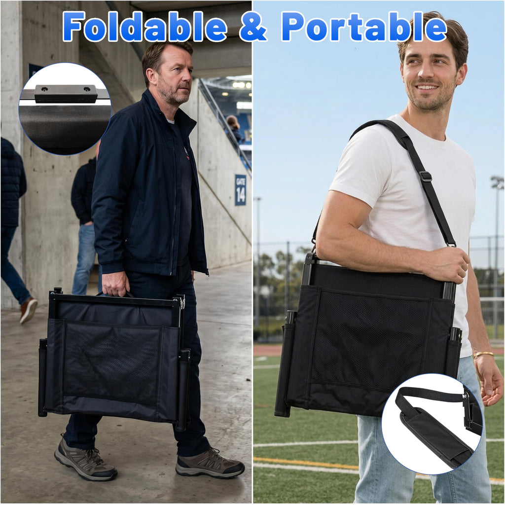 Portable Stadium Seat with Armrests & Cup Holder G9514