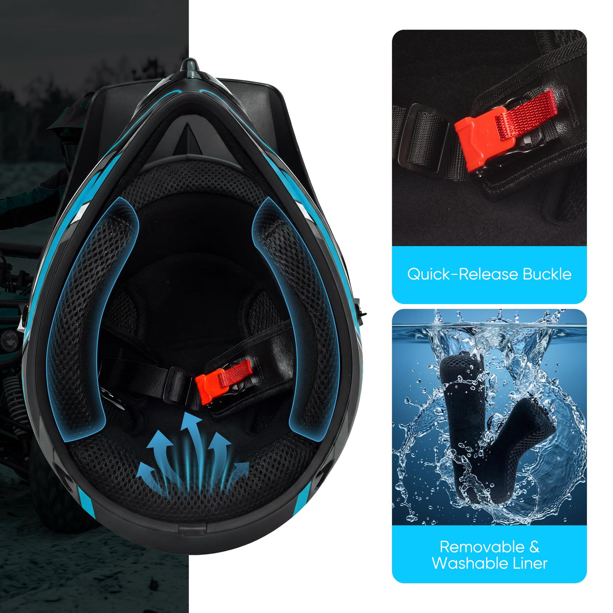 Youth Dirt Bike Full Face Helmet N2307