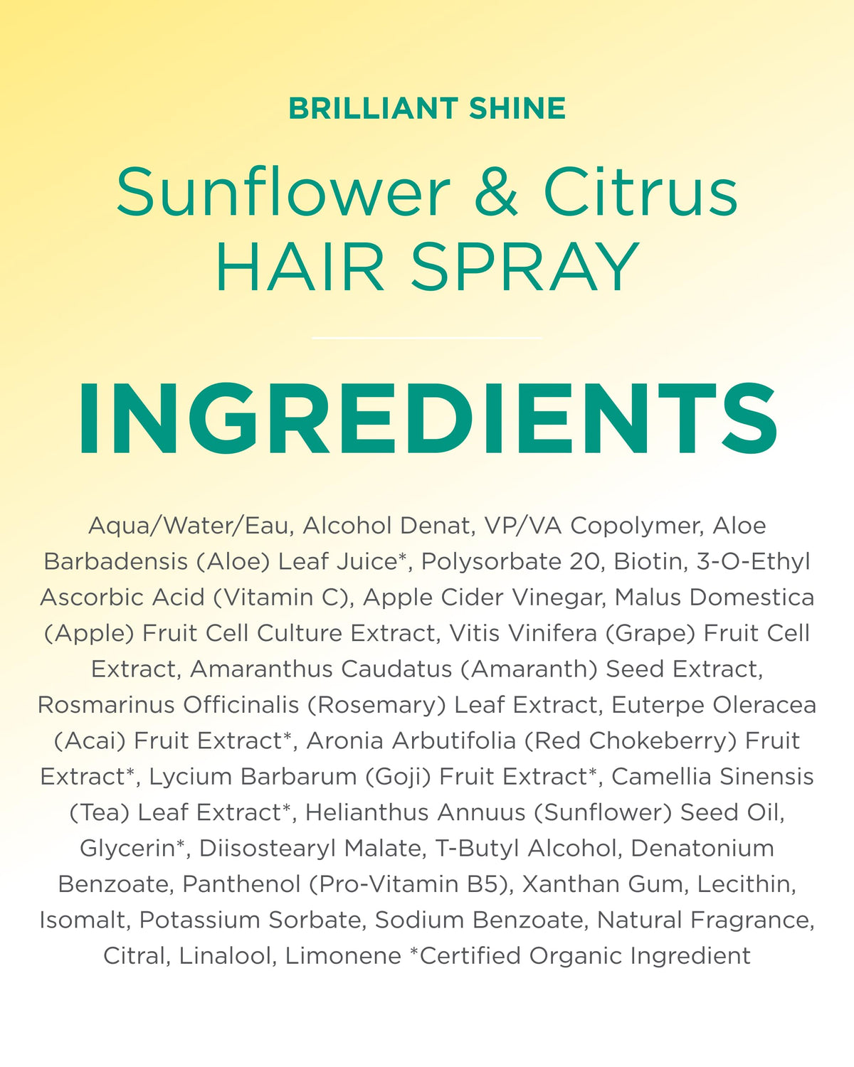Sunflower & Citrus Hair Spray 8.2 fl oz N148