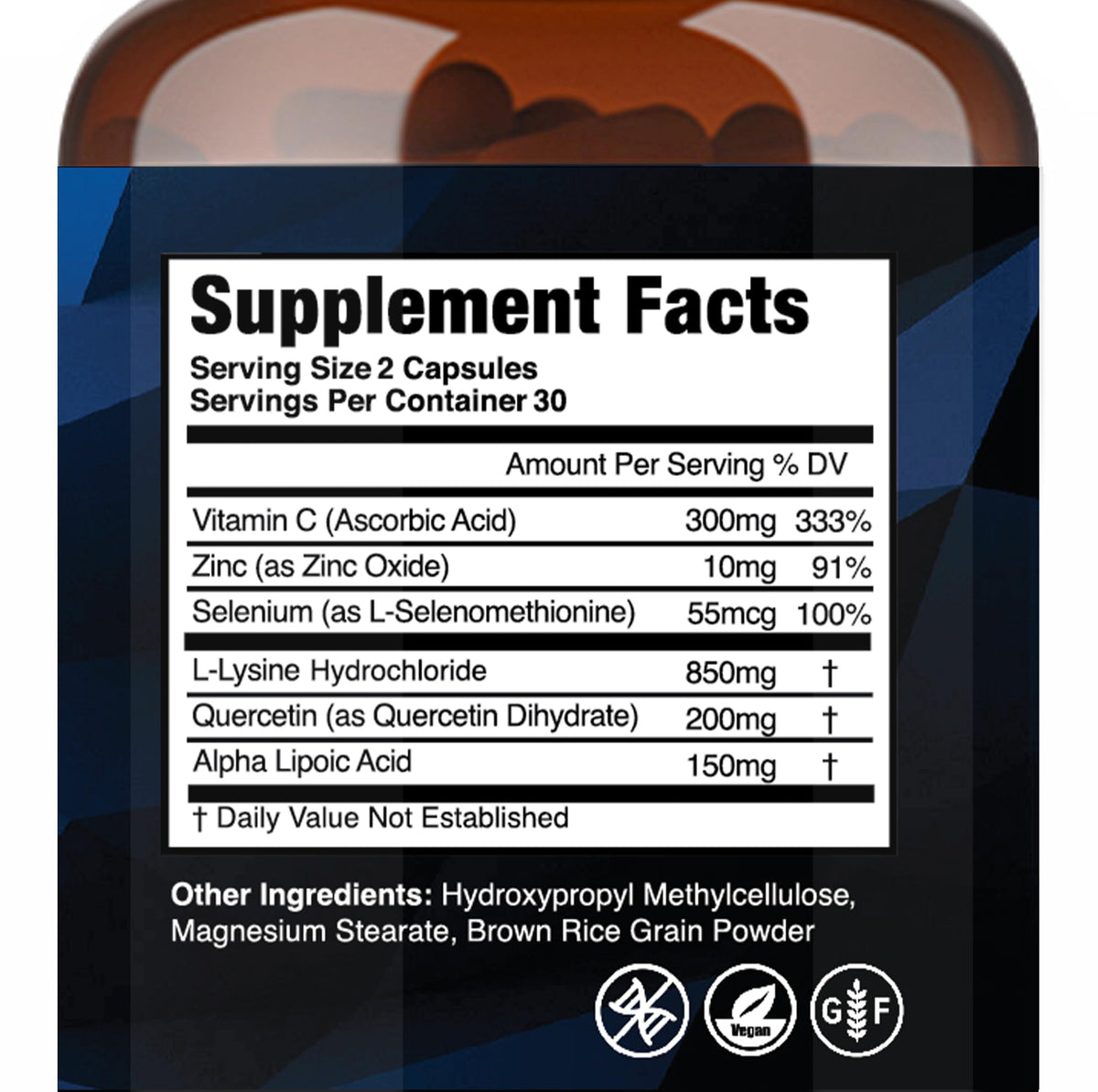 Cold Sore Supplement 60 Count U5807