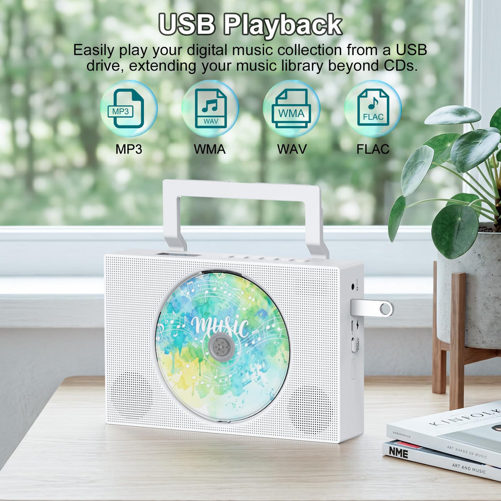 Portable CD Player with Bluetooth & Speakers N11565