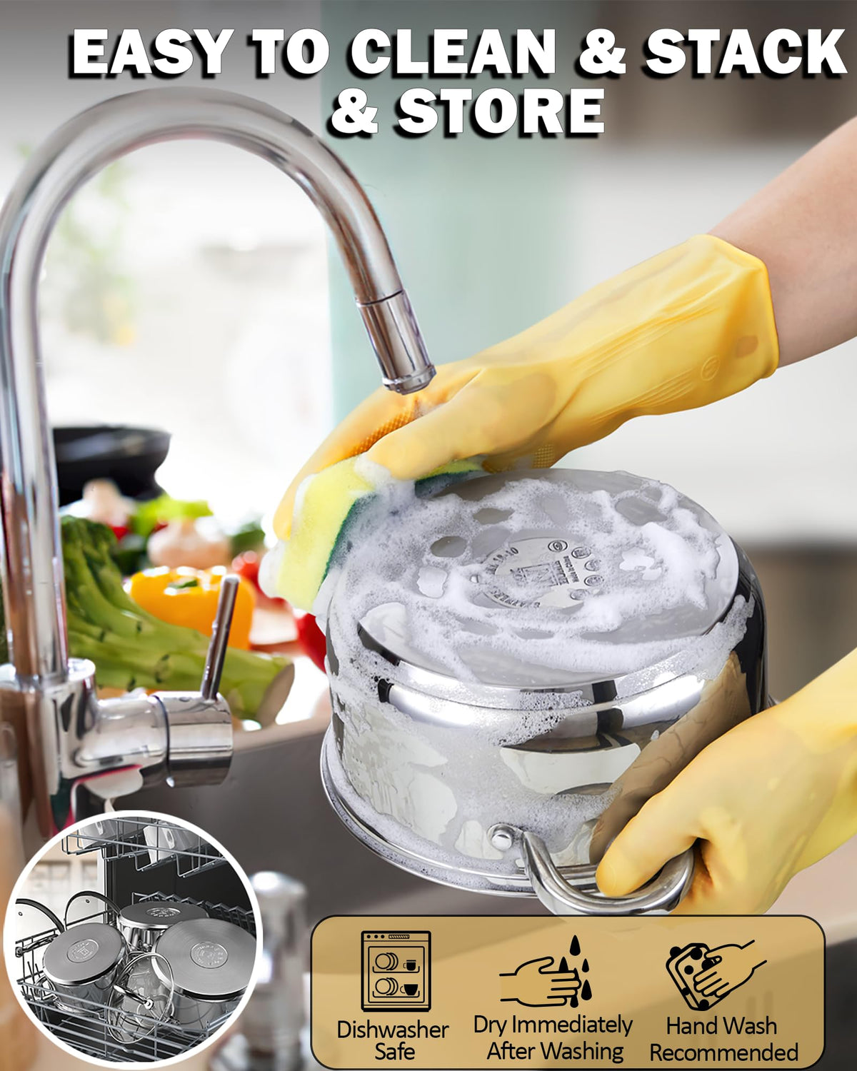 8 Quart Stainless Steel Stock Pot with Lid Q890651