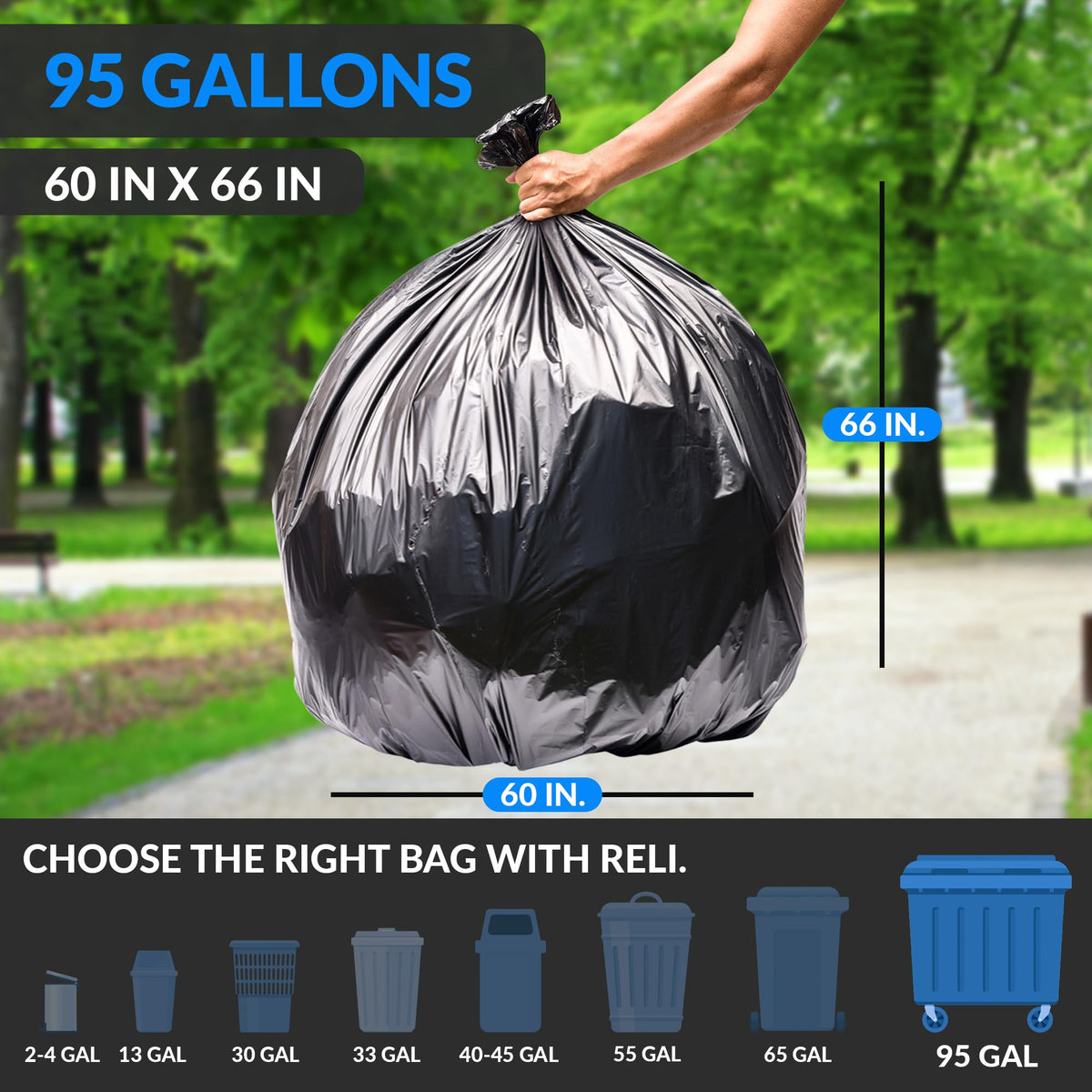 Black Heavy Duty Trash Bags 30 Count J59670