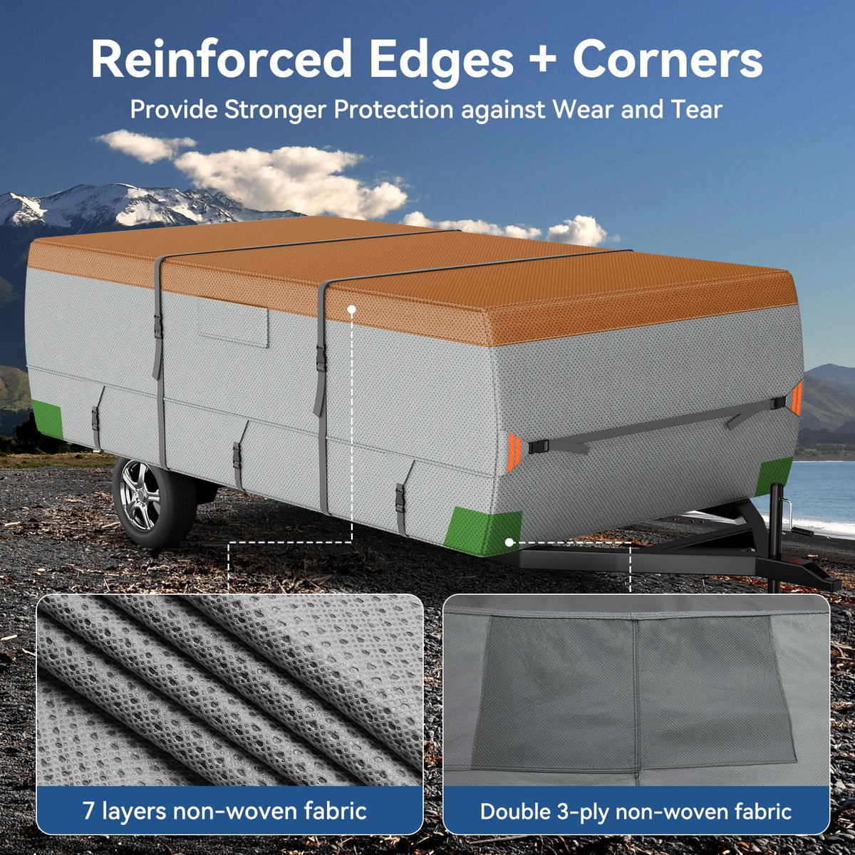 Waterproof Pop Up Camper Tent Trailer Cover 10'-12' R191
