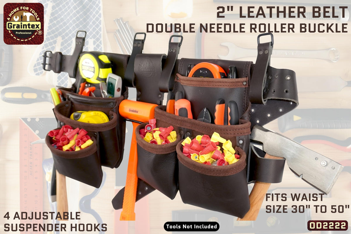 13 Pocket Leather Tool Belt U628384
