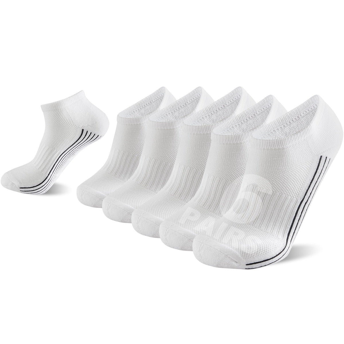 6 Pairs Viscose Bamboo Cushioned Ankle Socks A814