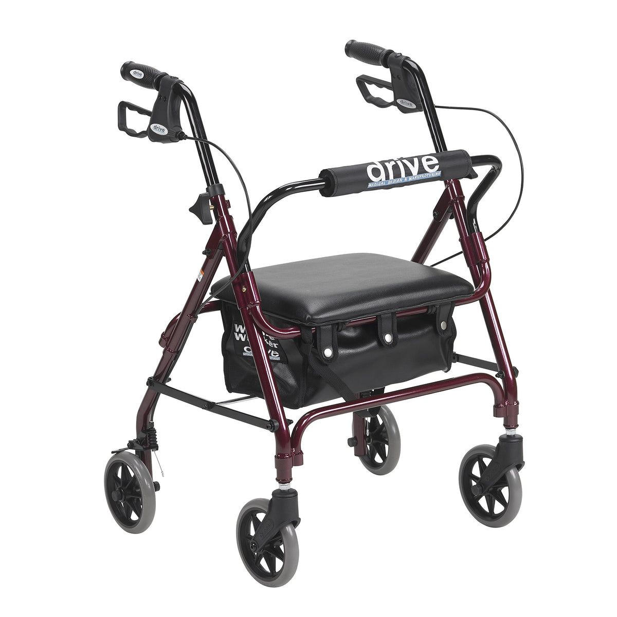 Junior Rollator with Padded Seat, Red F539
