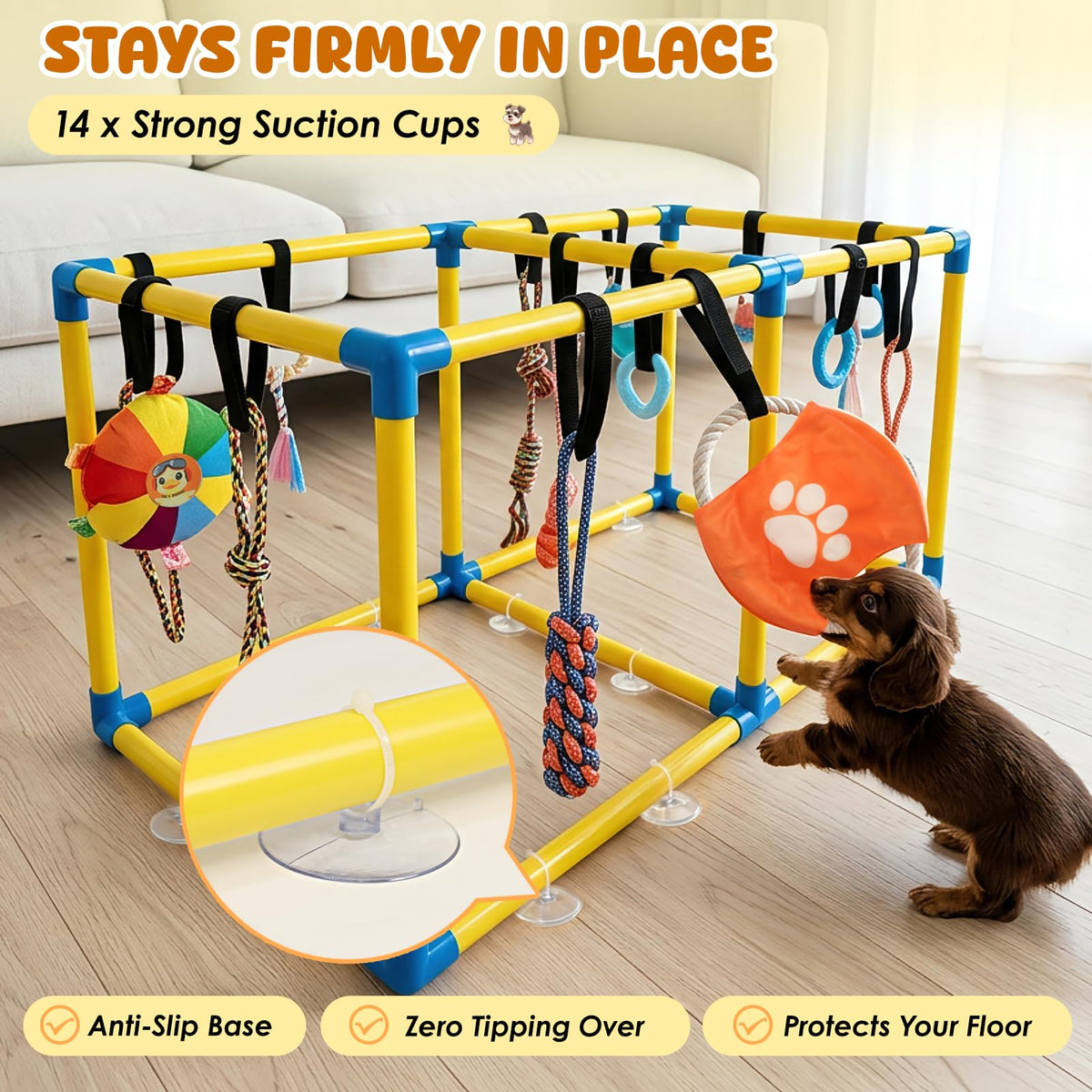 Puppy Play Gym with 14 Hanging Toys A42447