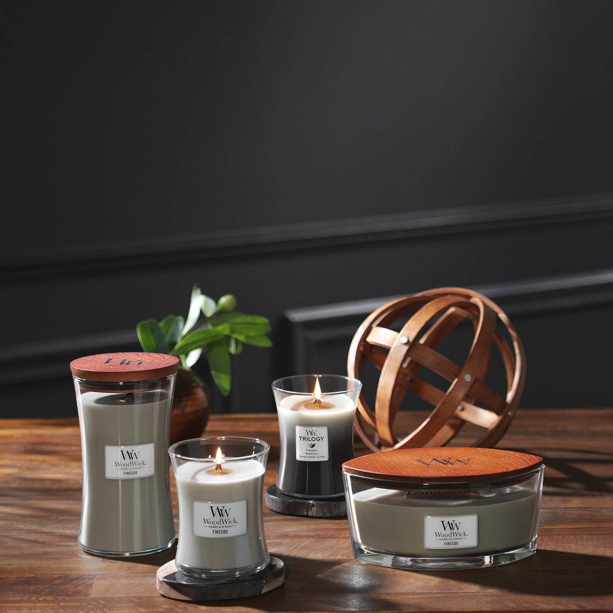 Scented Trilogy Candle with Crackling Wick T337539