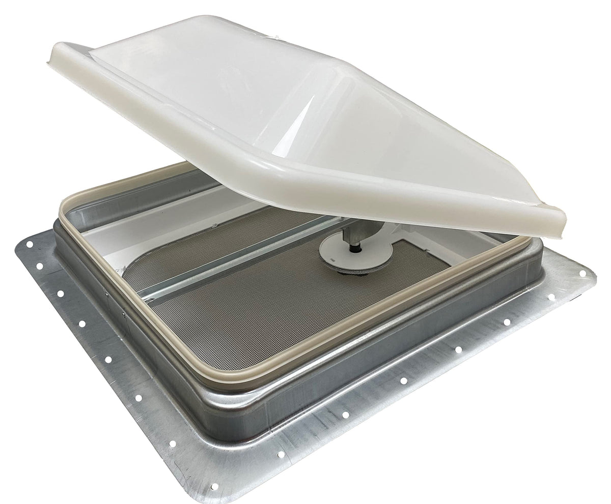 Non Powered RV Roof Vent White Lid N505