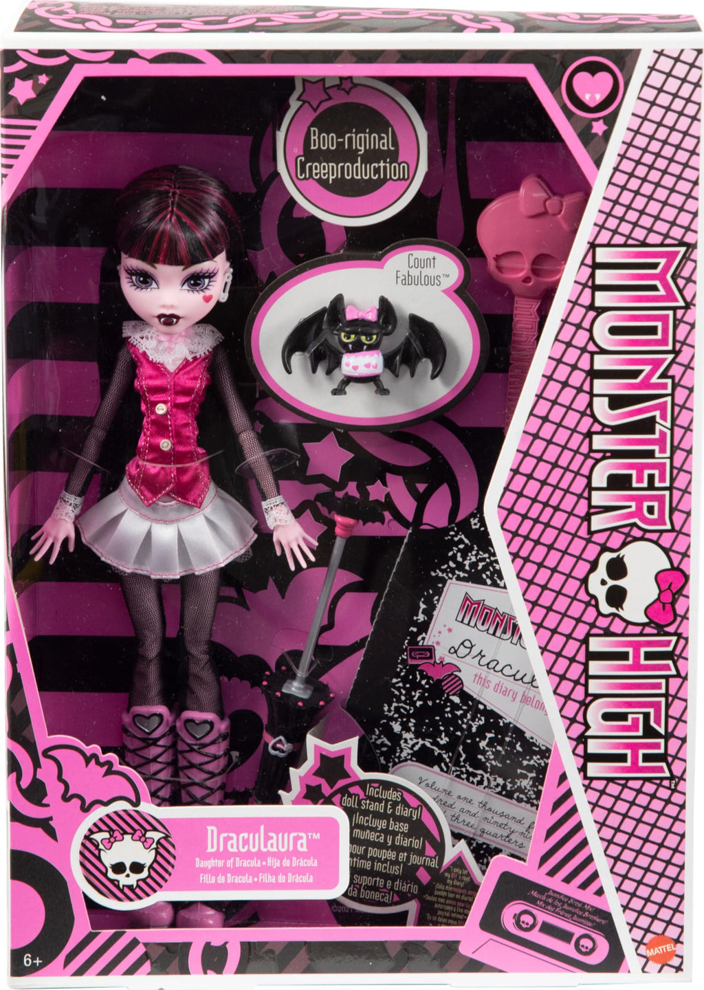 Monster High Draculaura Reproduction Doll with Pet, Display Stand & Accessories N669116