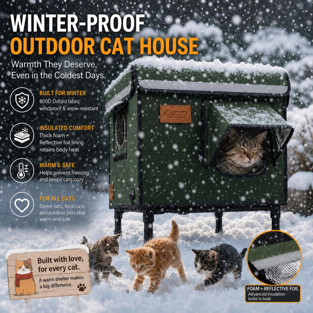 Waterproof Insulated Outdoor Cat House Y793