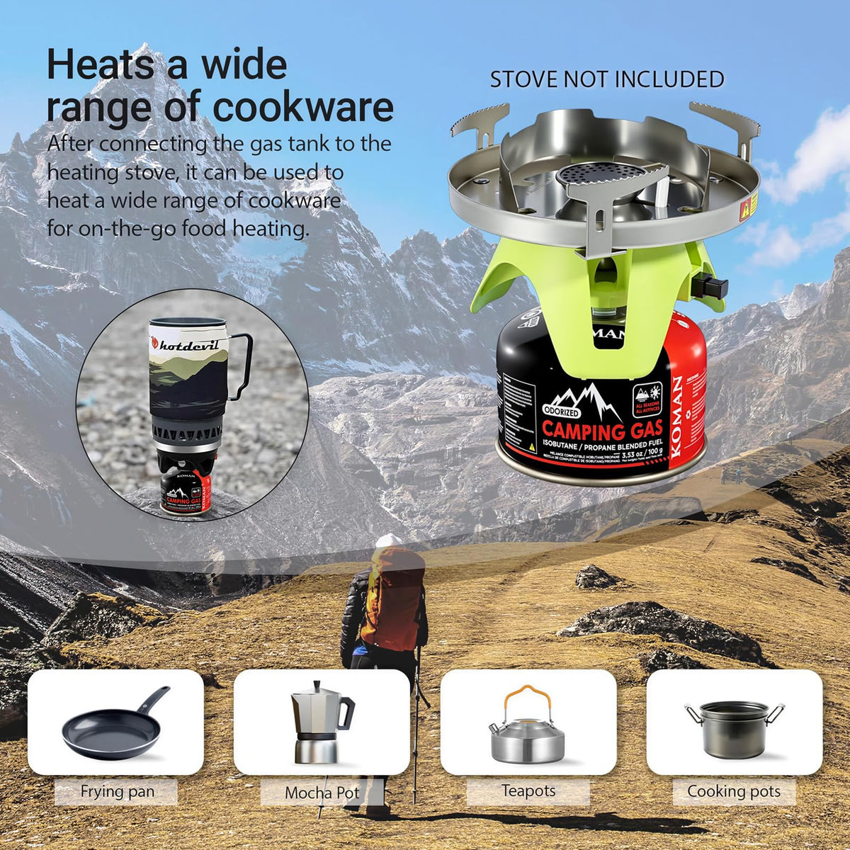 230 Gram Isobutane Butane Propane Camping Fuel Canister Pack of 6 V239038