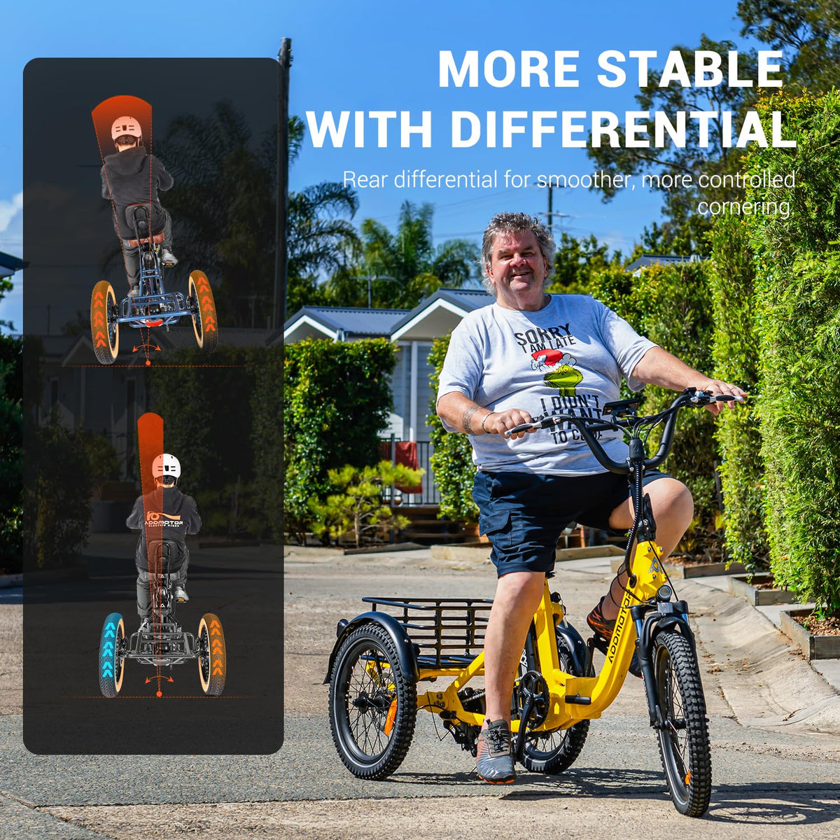 Folding Electric Tricycle 750W 48V 20Ah UL2849 F634