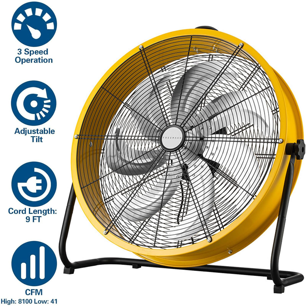 20 Inch 3 Speed Heavy Duty Metal Drum Fan I677