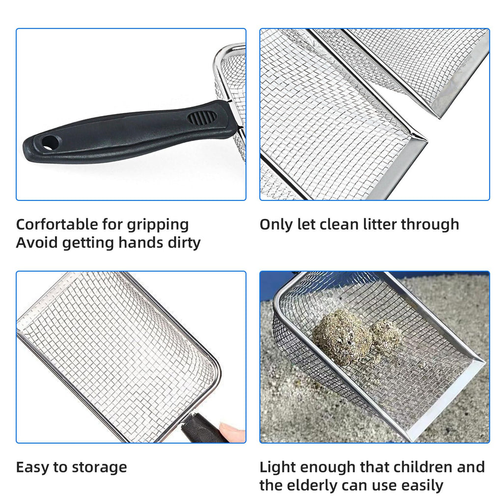 Stainless Steel Mesh Cat Litter Scoop 2.8mm Hole Z75801