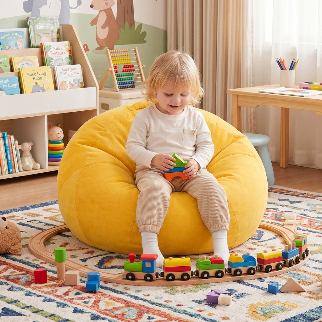 Yellow Kids Bean Bag Chair M11628