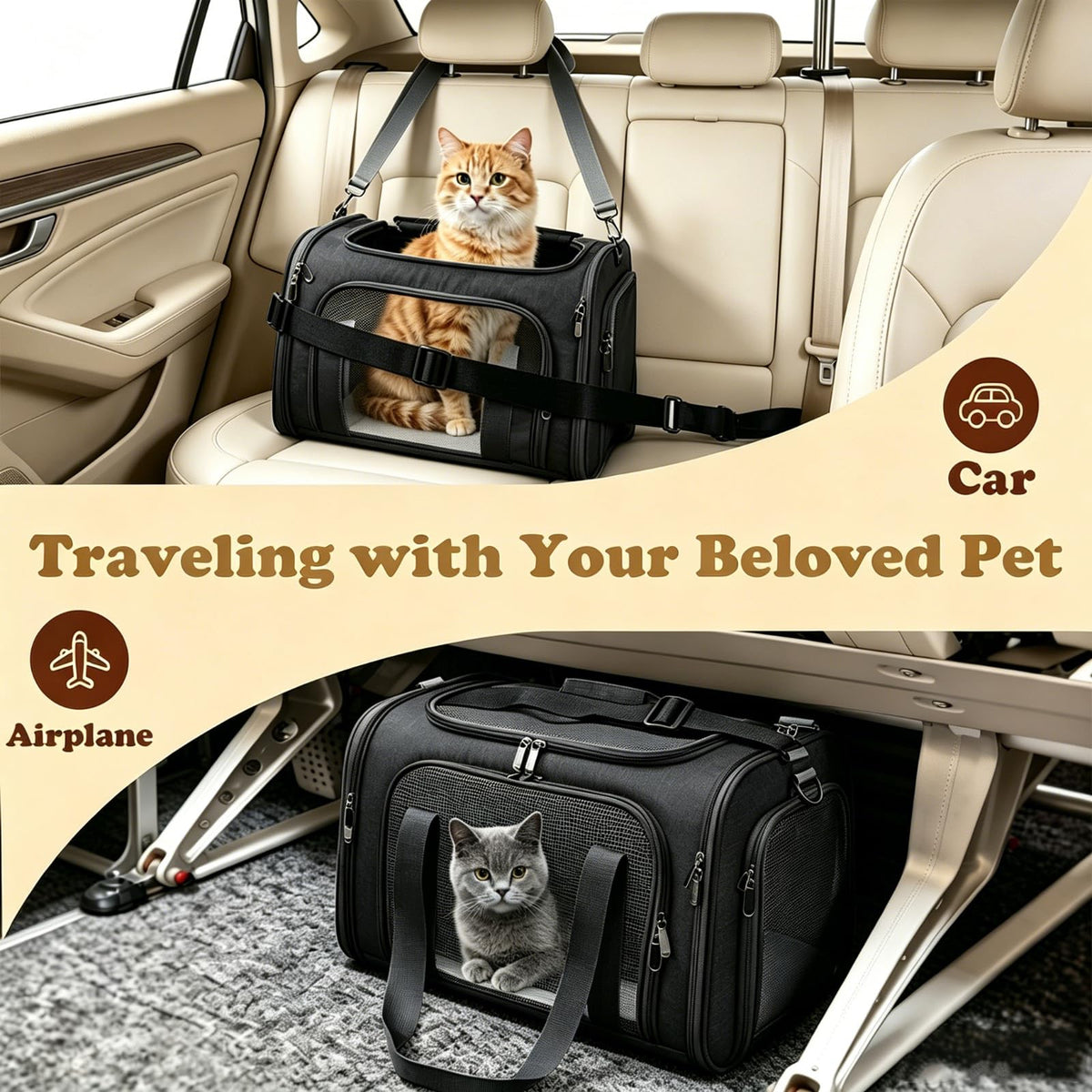 Soft-Sided Foldable Pet Carrier W3114