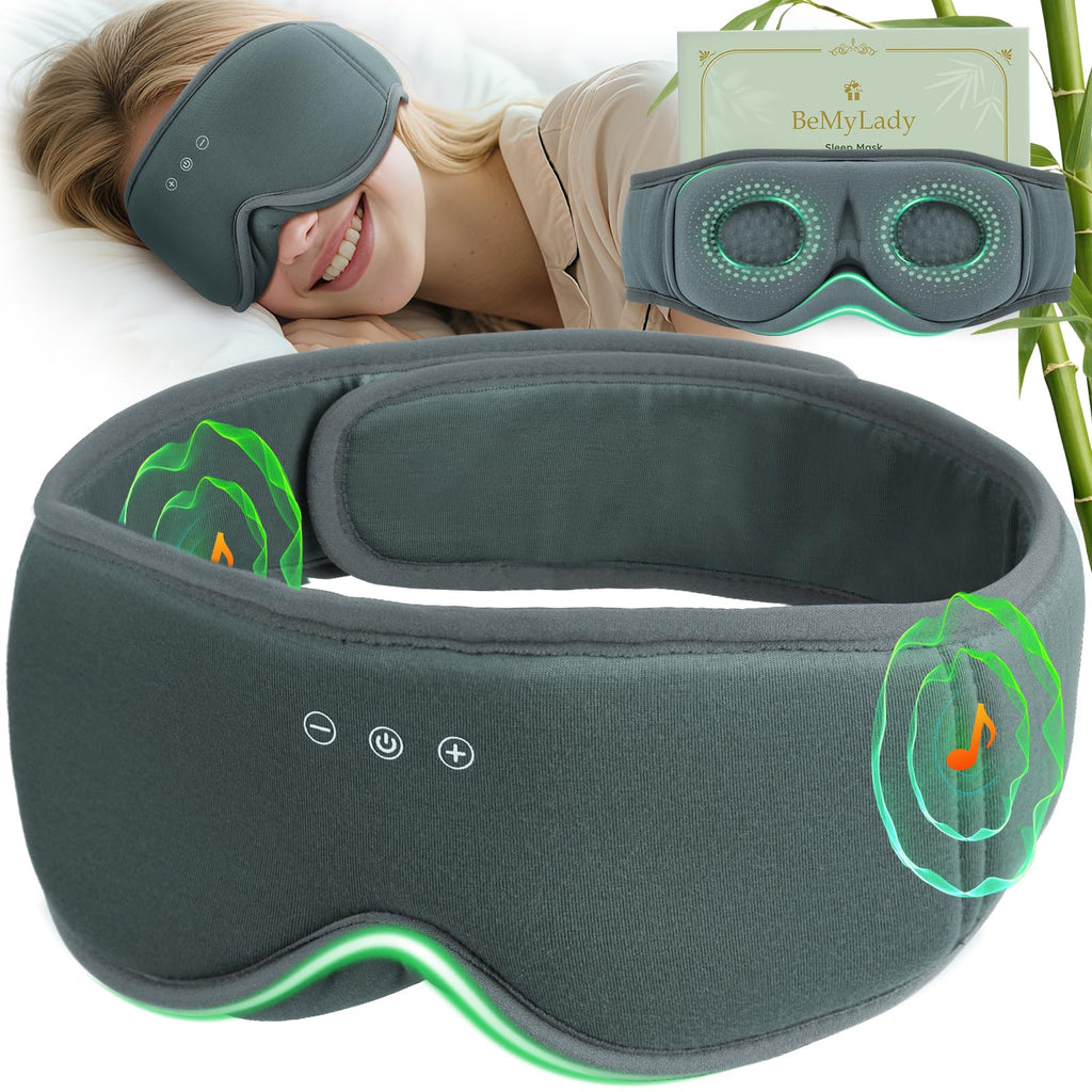 Bamboo Cotton Sleep Mask with Bluetooth Headphones T780737