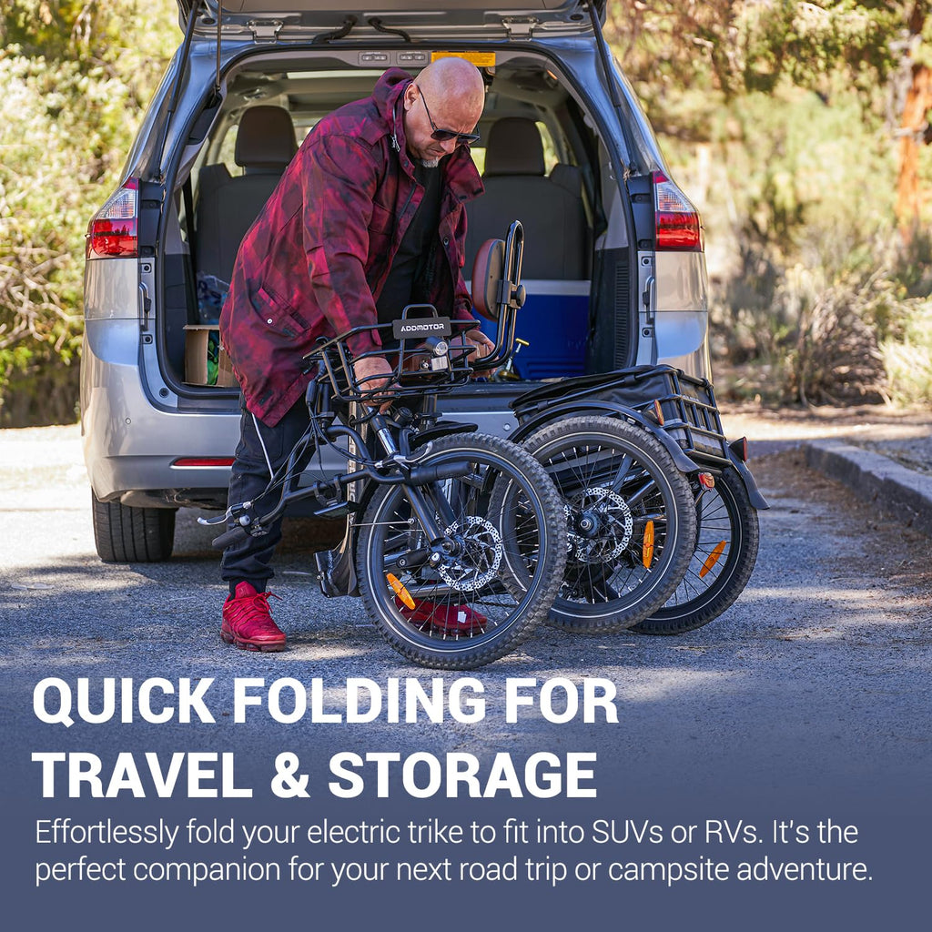 Folding Electric Tricycle 750W 48V 20Ah UL2849 F634
