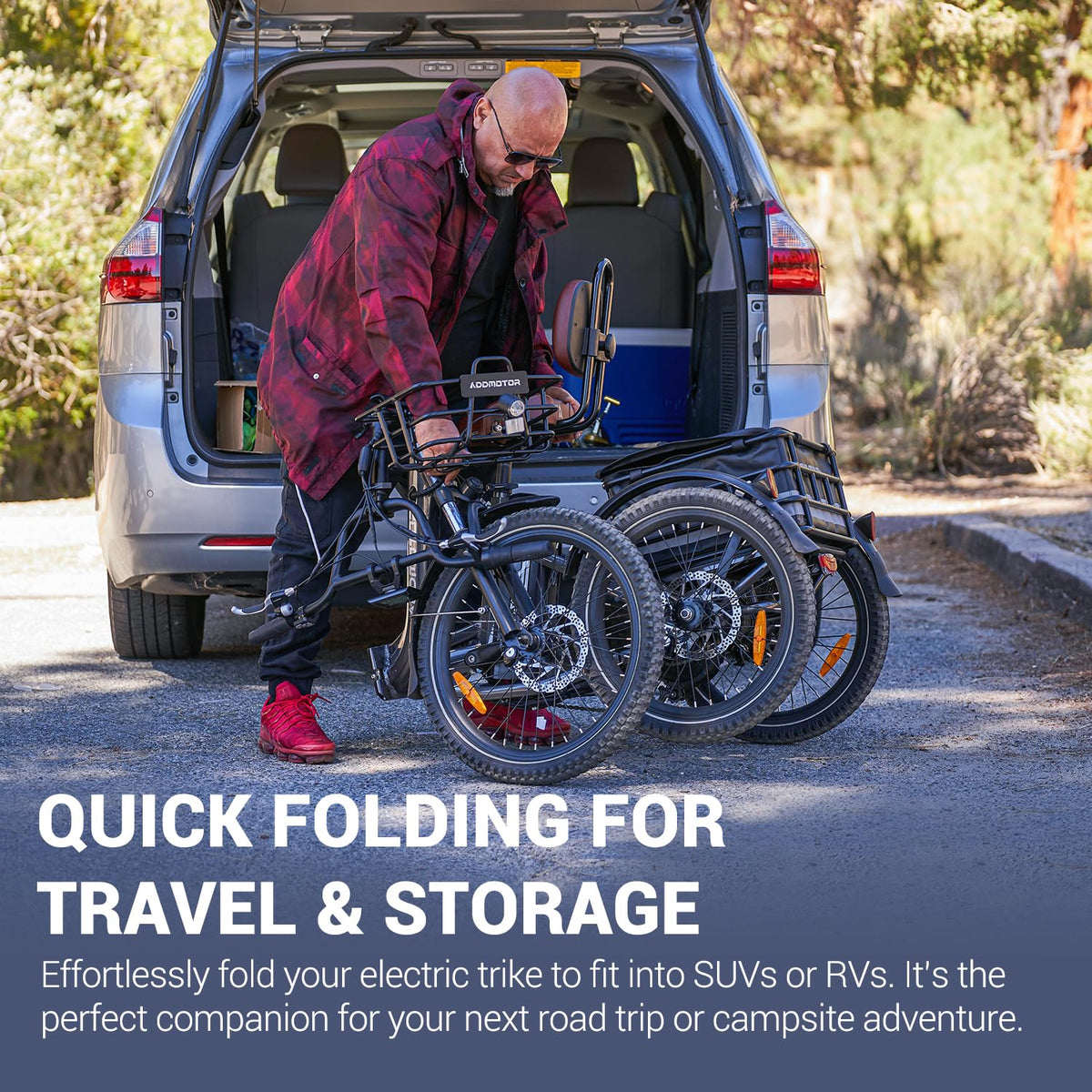 Folding Electric Tricycle 750W 48V 20Ah UL2849 F634