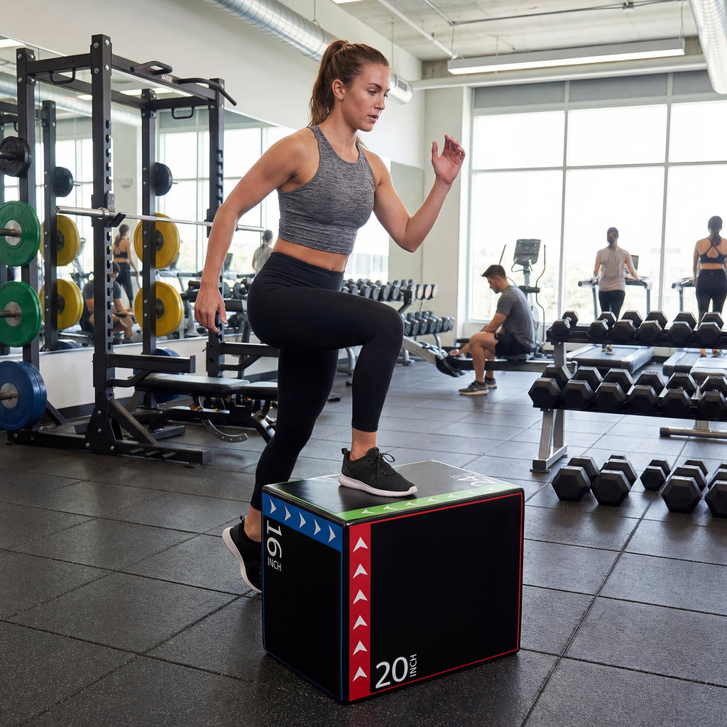 3 in 1 Plyometric Jump Box 16/20/24 Inch Soft Foam M696