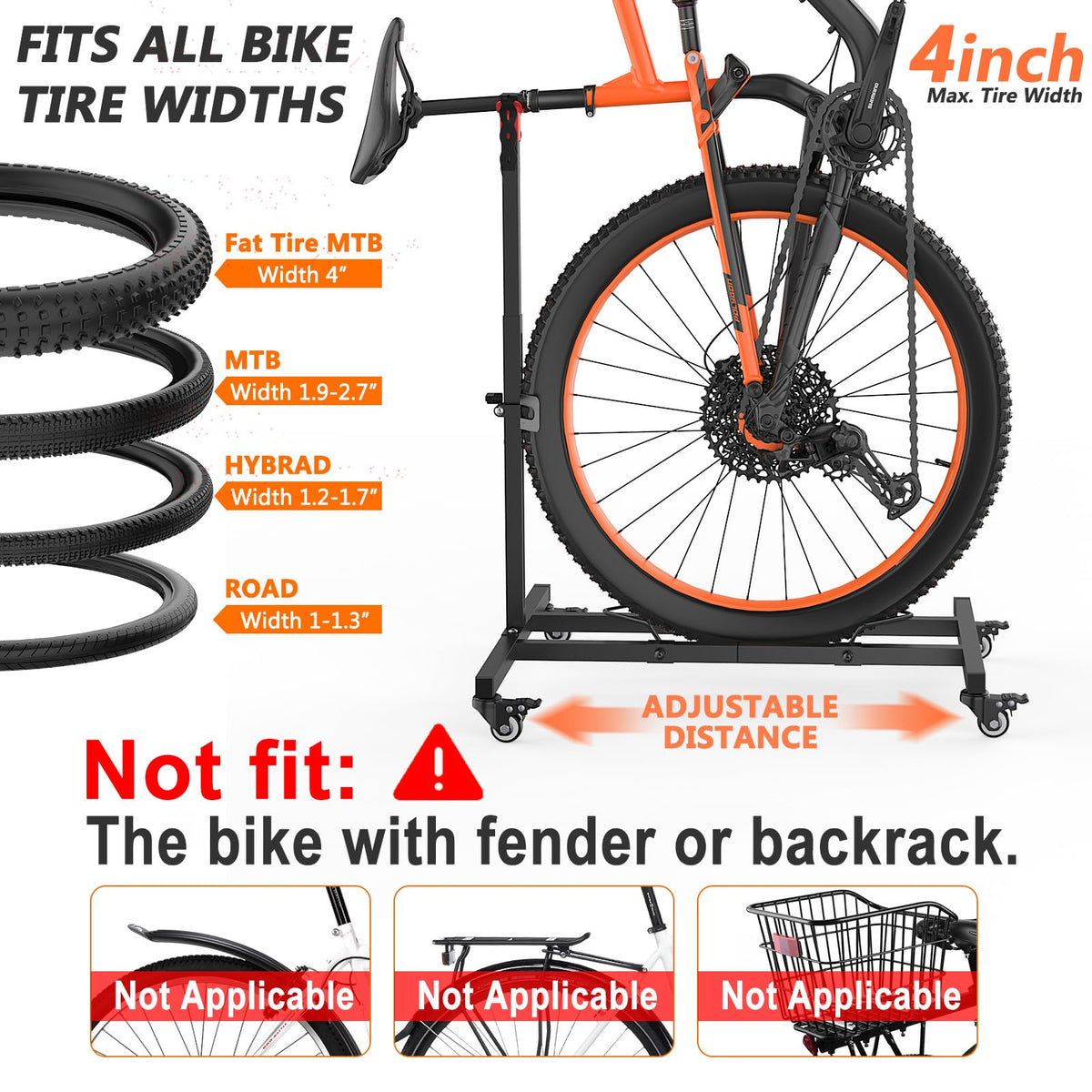 Freestanding Adjustable Height Bike Stand T177703
