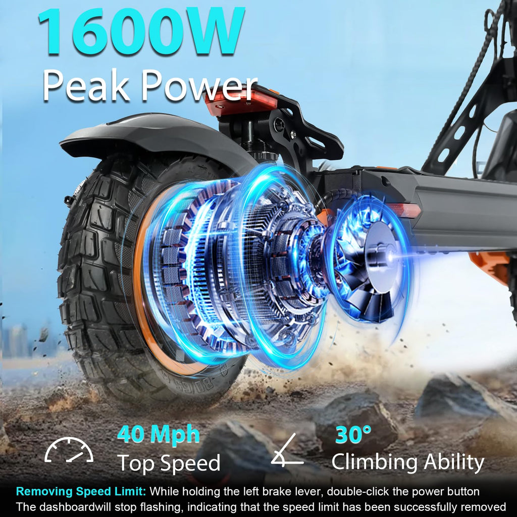 1600 W Motor 50 Miles Range 40 MPH Electric Scooter C851313