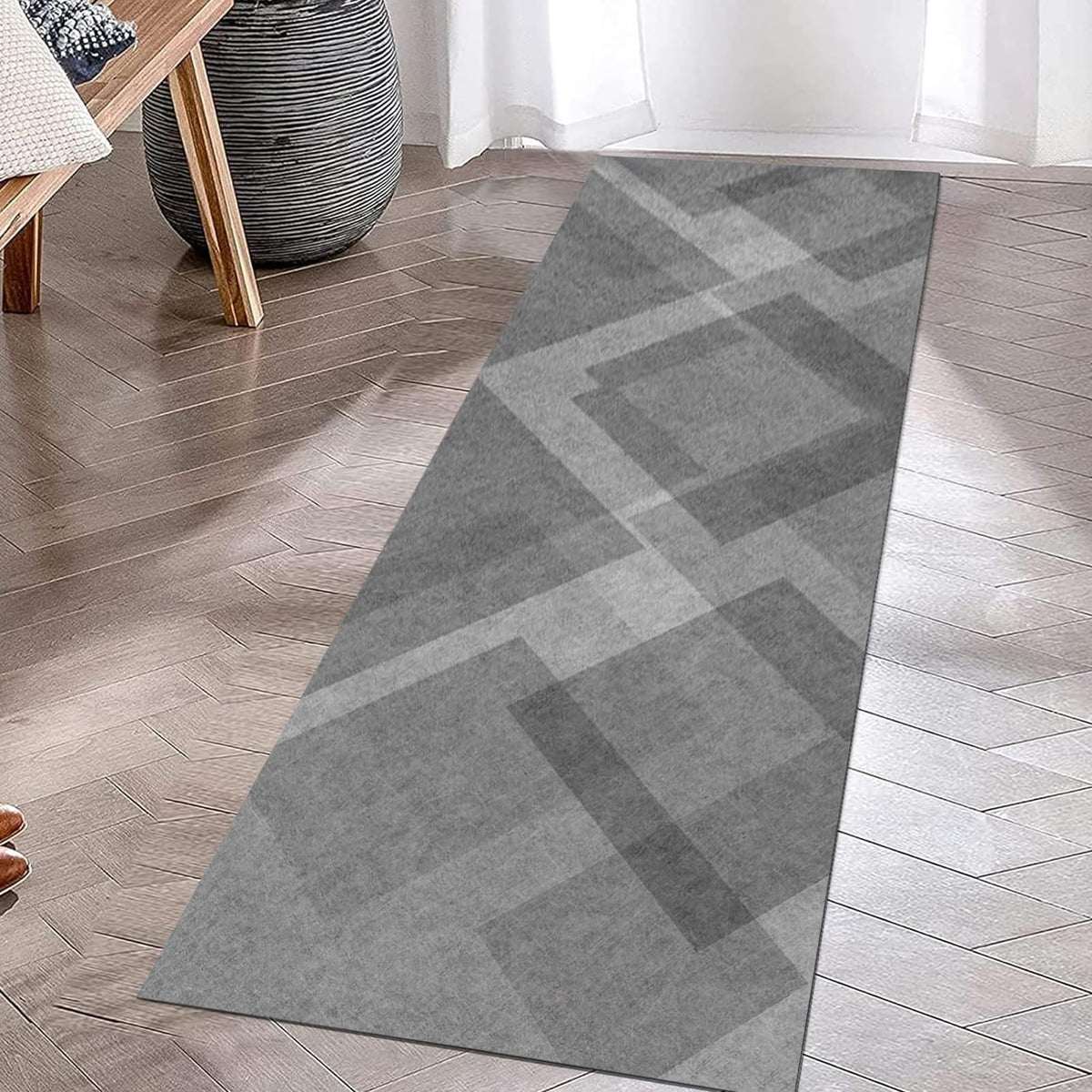 Non Slip Washable Low-Pile Runner Rug 60x300cm T90594