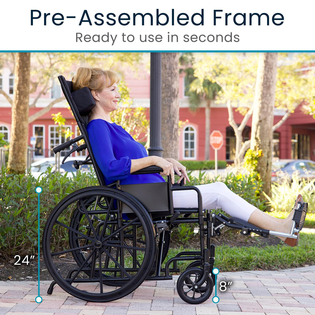 Reclining Wheelchair with Elevating Leg Rests U651223