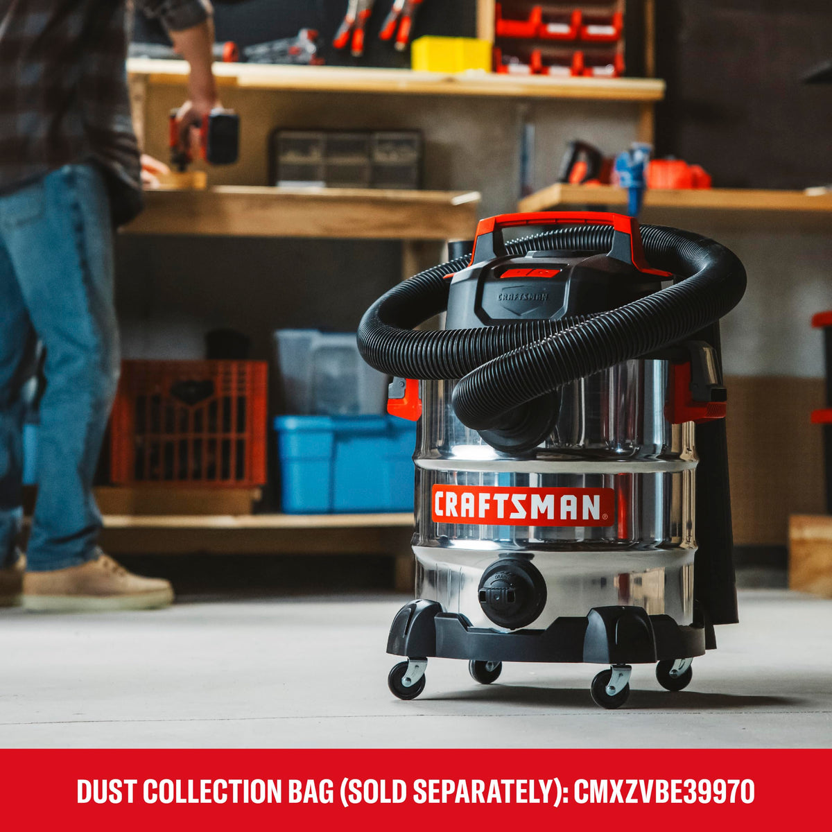 10 Gallon Stainless Steel Wet Dry Vac W868