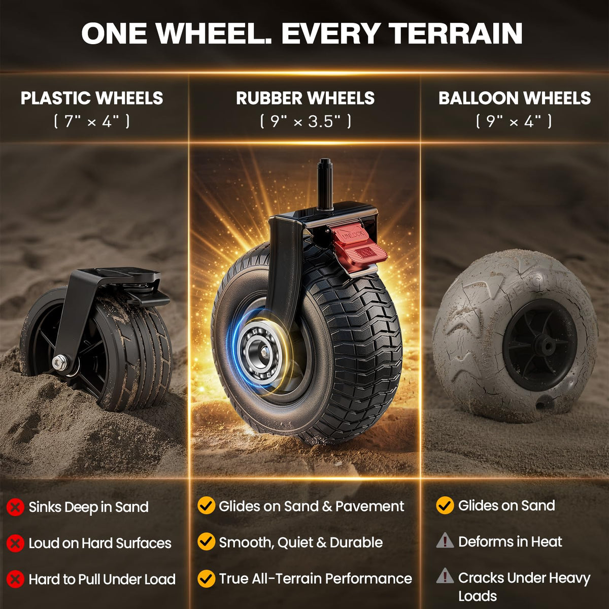 All-Terrain Wagon with Pneumatic Rubber Wheels X282450