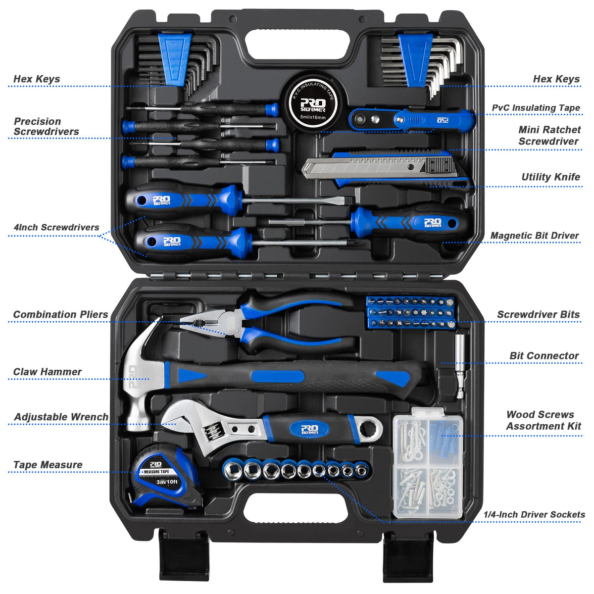 160-Piece Blue Tool Set A4166