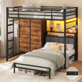 Twin Over Twin Bunk Bed with 8 Drawers and Storage Headboard O879
